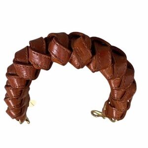 Blair Ritchey handmade genuine leather braided strap-camel